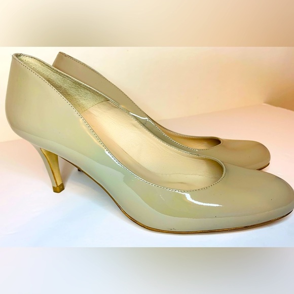 LK Bennett Shoes - L. K. Bennett Patent Leather Neutral Round Toe 3” Pump ERU SZ 40 US SZ 9!